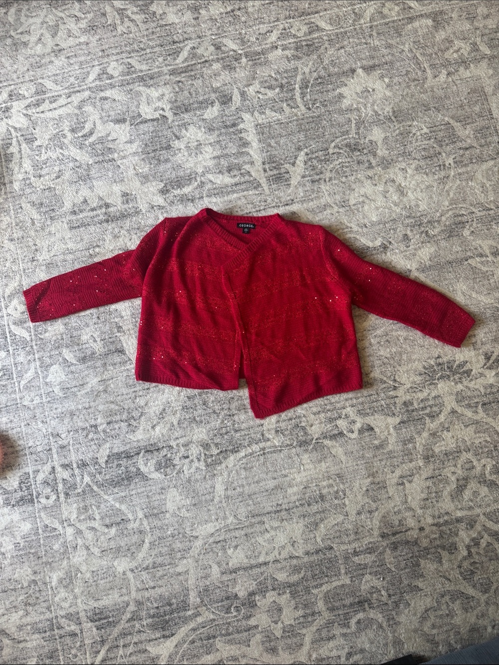 George Red Sequin Girls' Cardigan